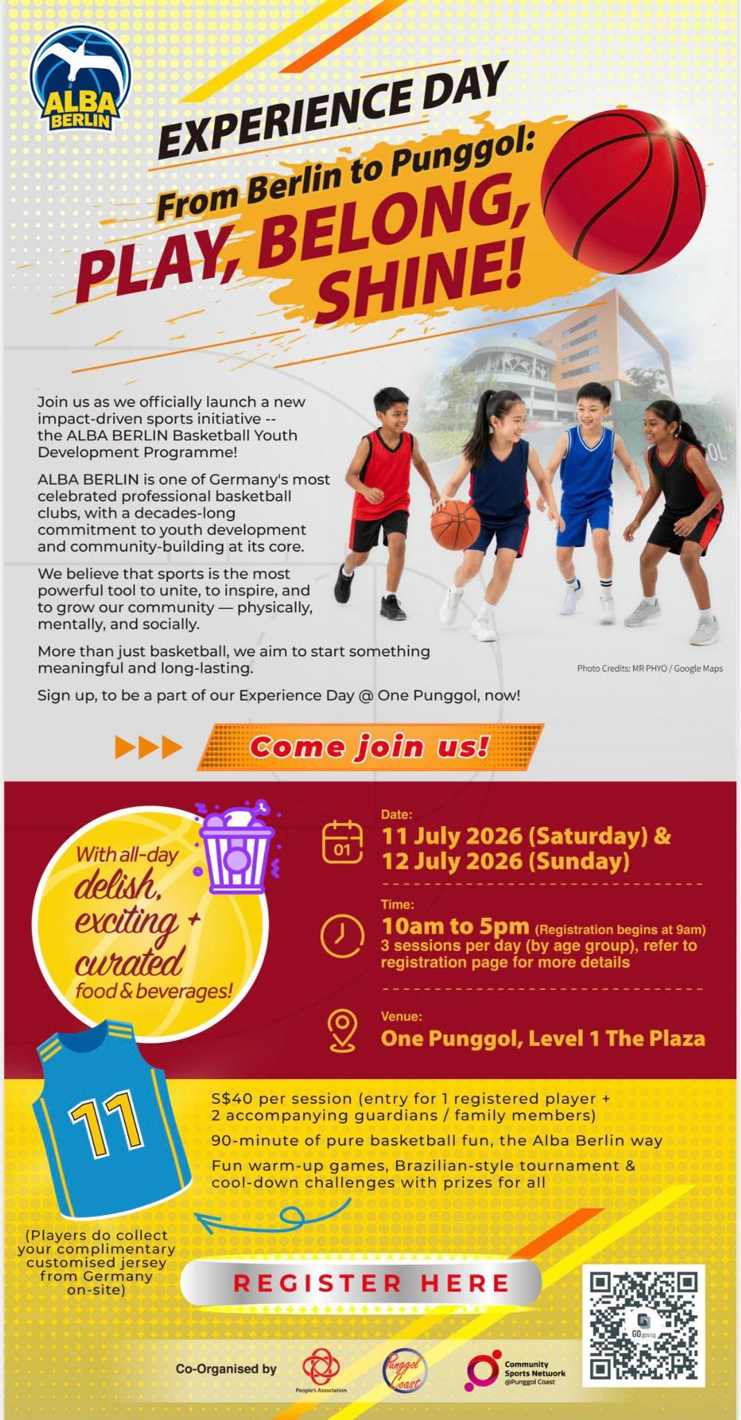 ALBA BERLIN Youth Basketball Experience Day at One Punggol, July 11-12