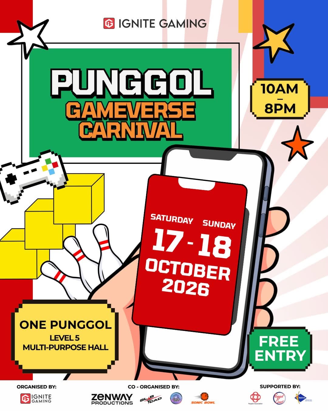 Punggol GameVerse Carnival Returns to One Punggol with Free Entry