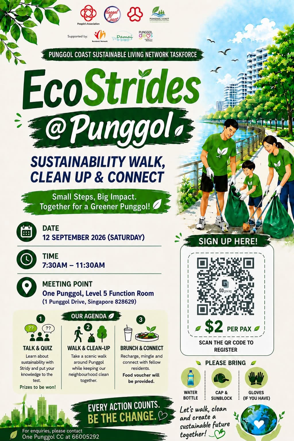 EcoStrides @ Punggol: Sustainability Walk and Clean-Up on 12 September 2026