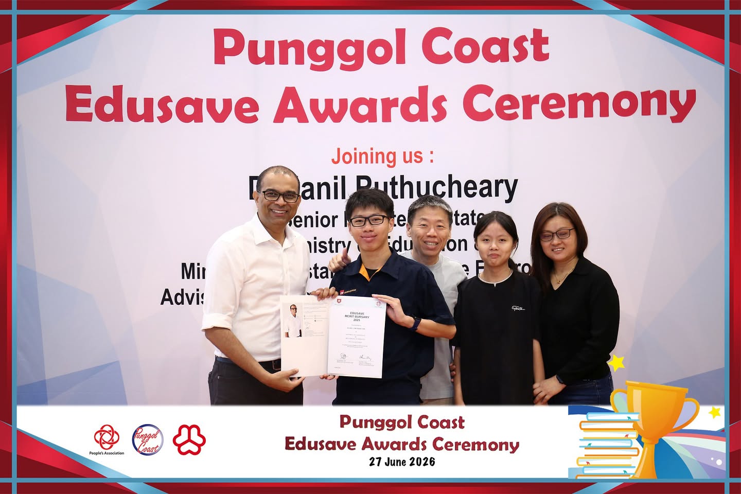 Punggol Coast Edusave Awards Ceremony on 27 June with Dr Janil Puthucheary