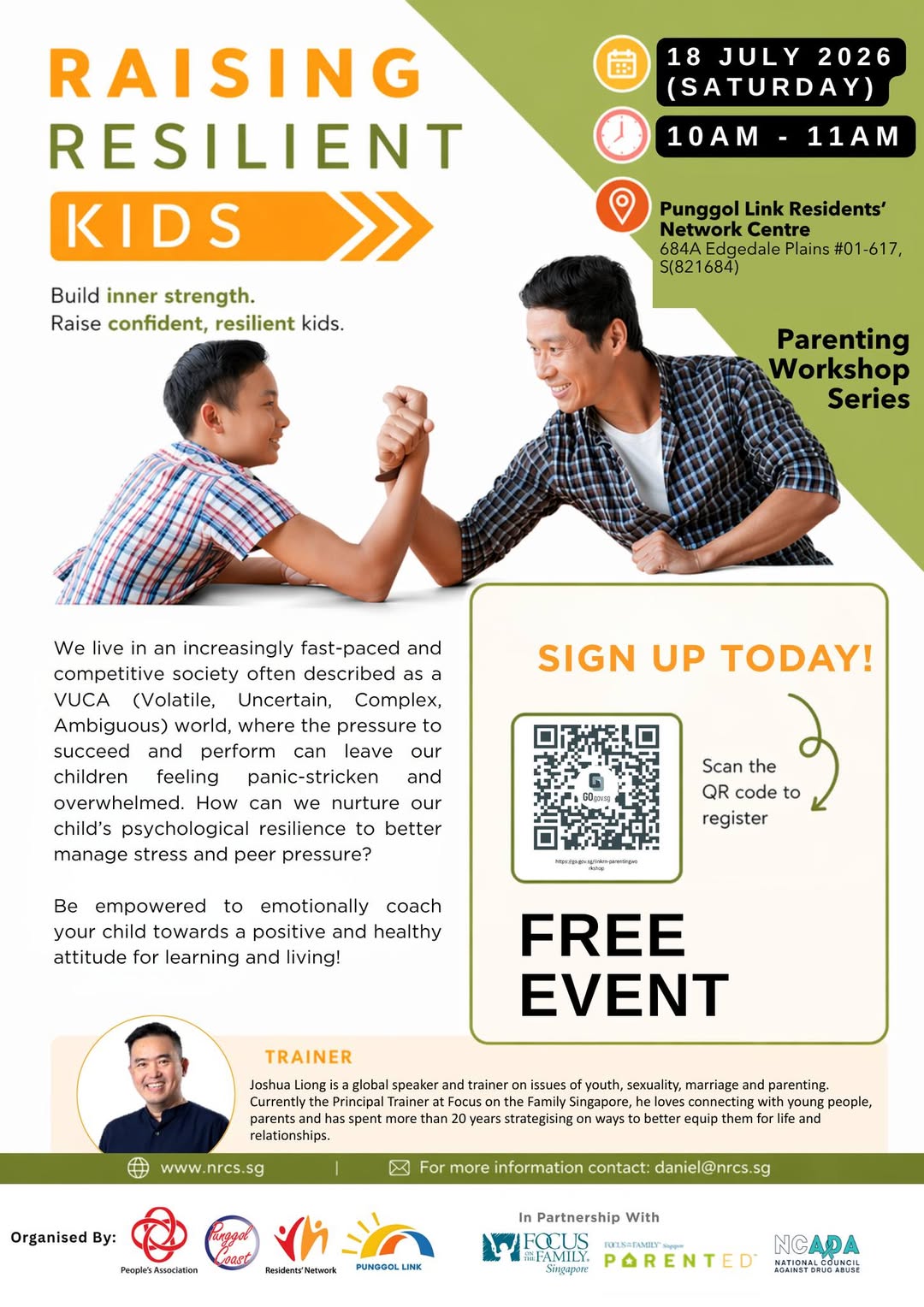 Raising Resilient Kids: Free Parenting Workshop at Punggol Link RN Centre