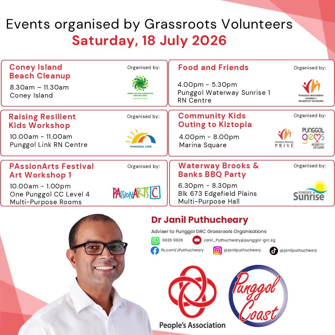 Punggol Coast Community Events 18-19 July: Lion Dance, Workshops, BBQ