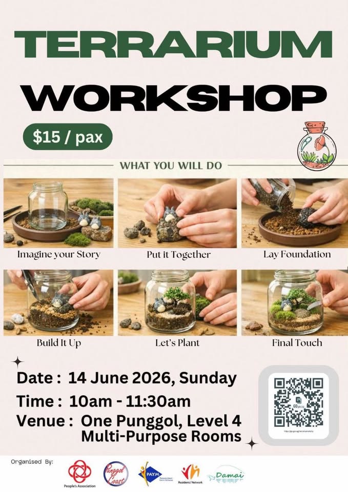 Terrarium Workshop at One Punggol on 14 June 2026
