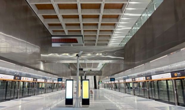 Keppel MRT station platform, one of three new CCL6 stations that completed the Circle Line loop on 12 July 2026