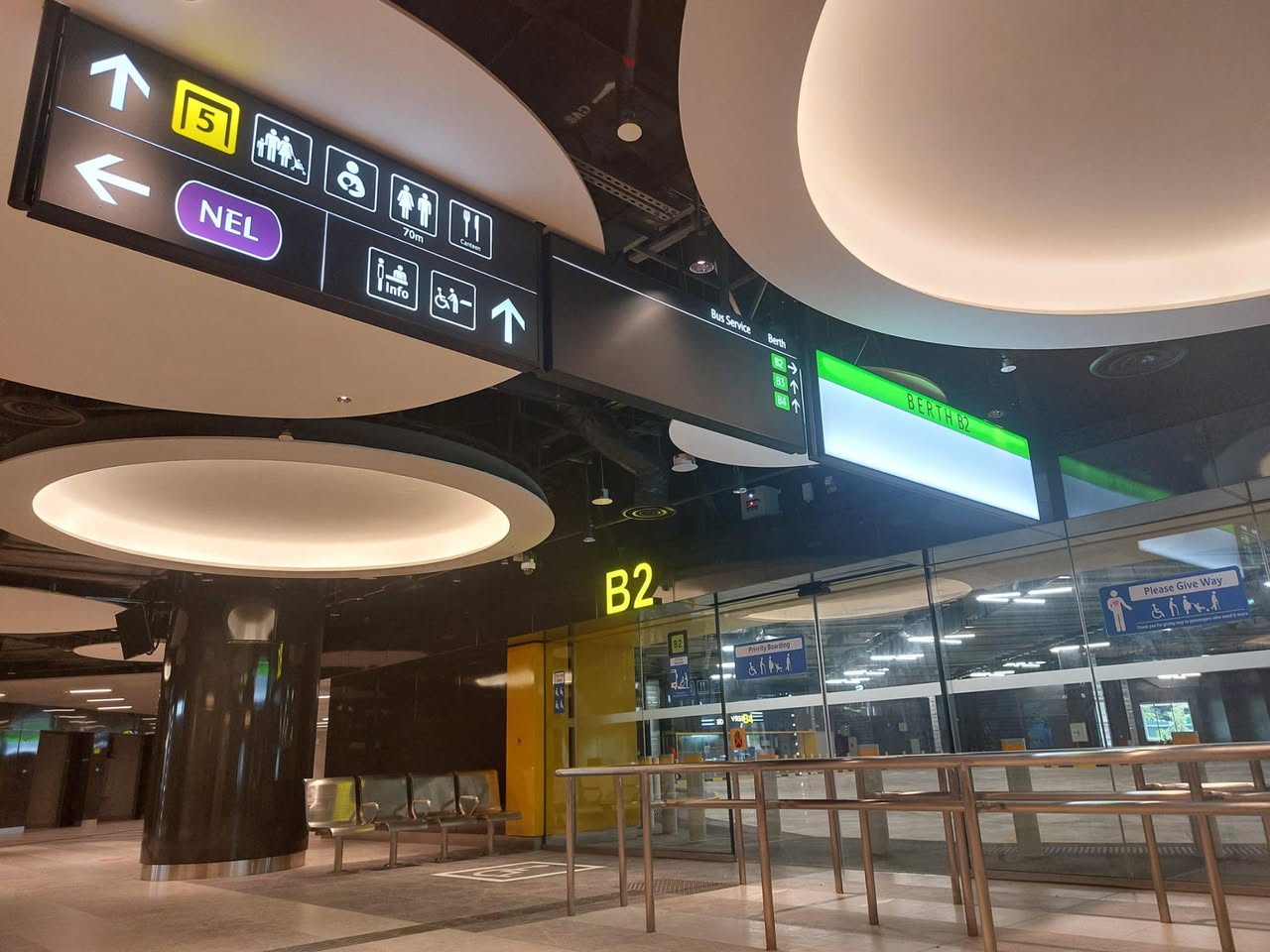 Interior of Punggol Coast MRT station