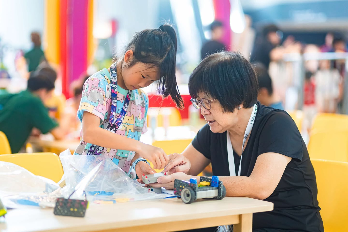 Children engaged in a creative workshop at Wonderlab
