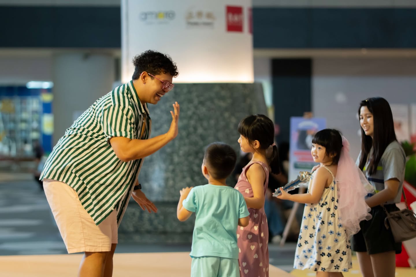 A vibrant scene at the WonderLab Punggol Digital District event.