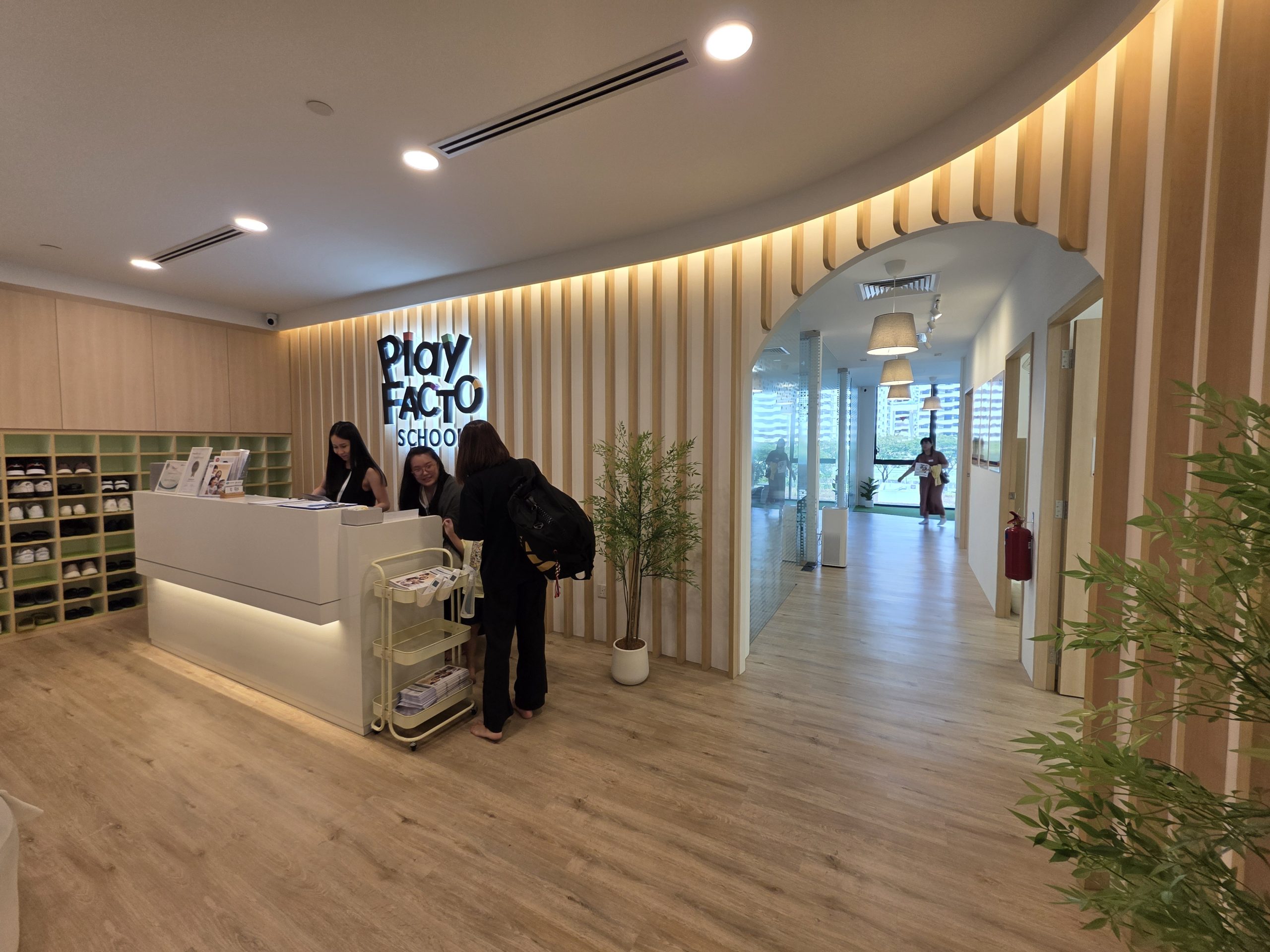 Reception lobby of PlayFACTO School at Punggol Coast Mall Tower 98, 98 Punggol Way
