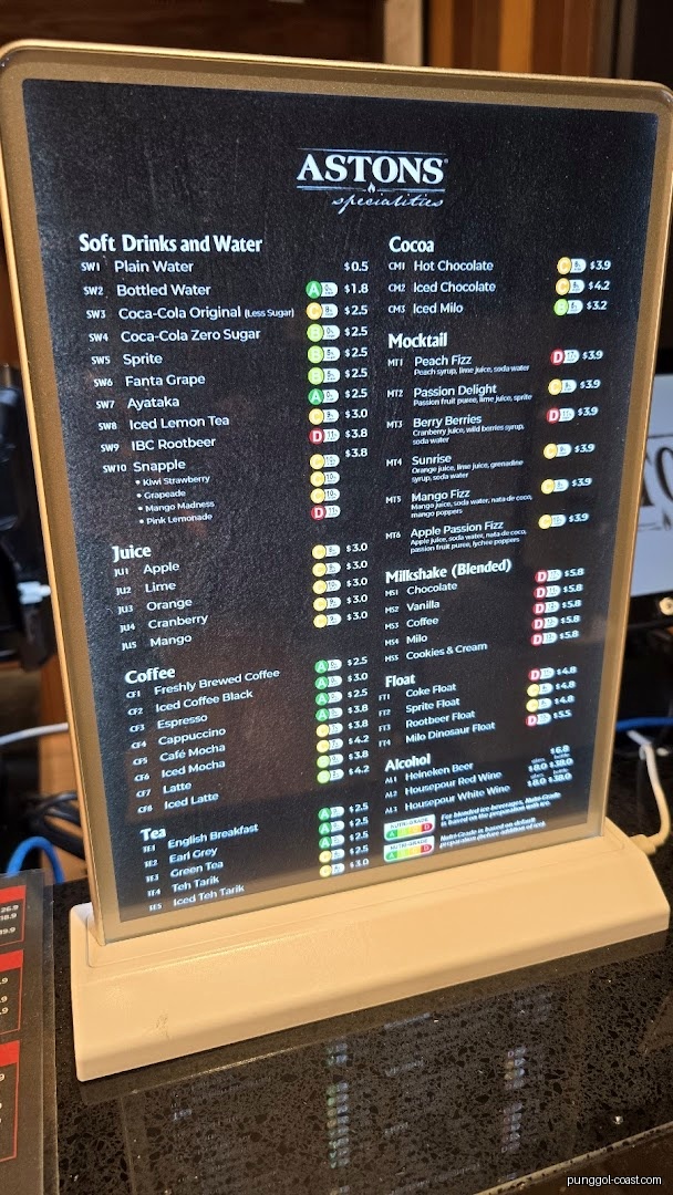Menu image for Astons Specialities @ Punggol Coast Mall.