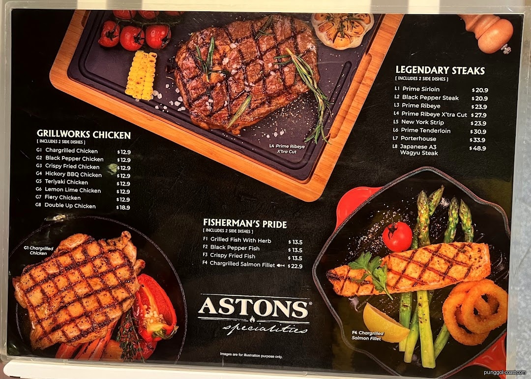 Menu image for Astons Specialities @ Punggol Coast Mall.