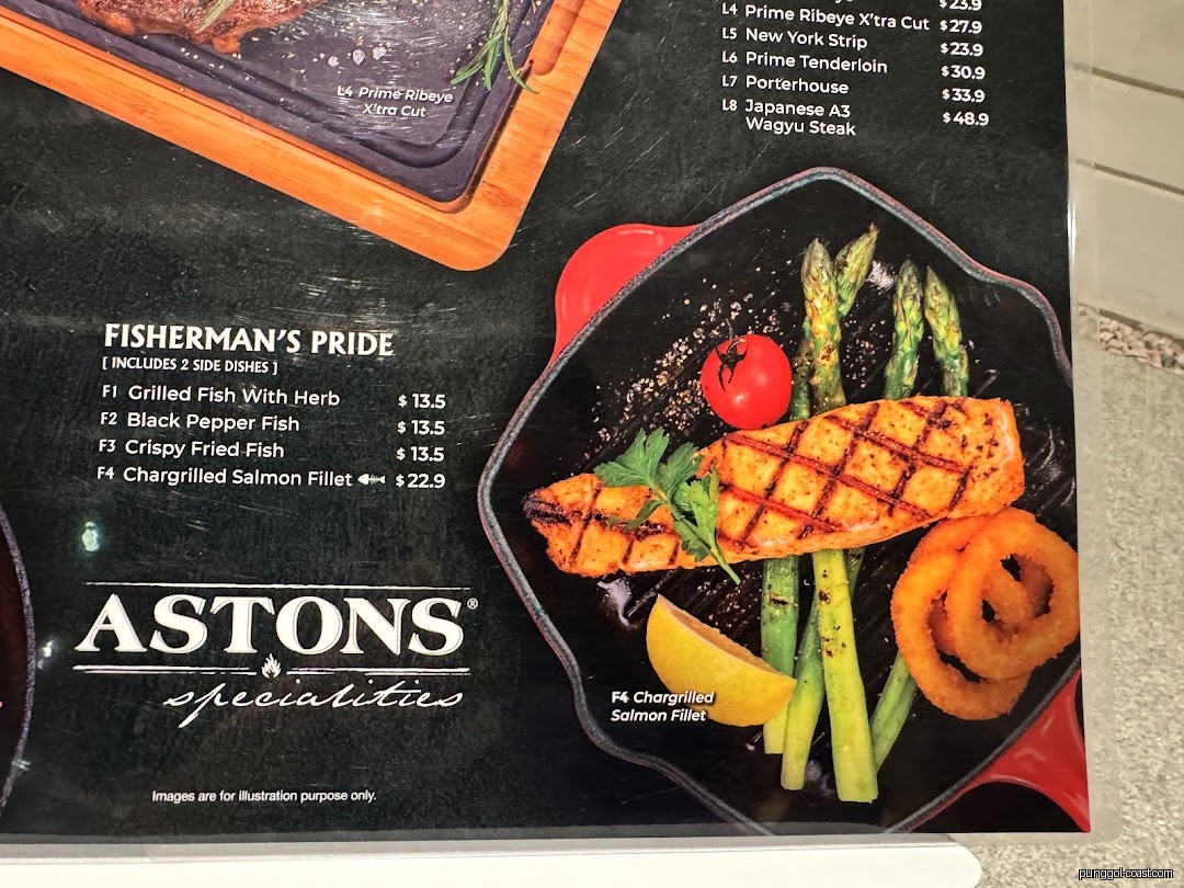 Menu image for Astons Specialities @ Punggol Coast Mall.