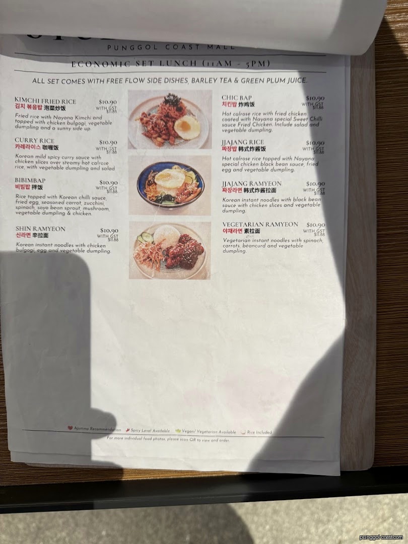 Menu image for Nayana+ Kpop Cafe & Restaurant.