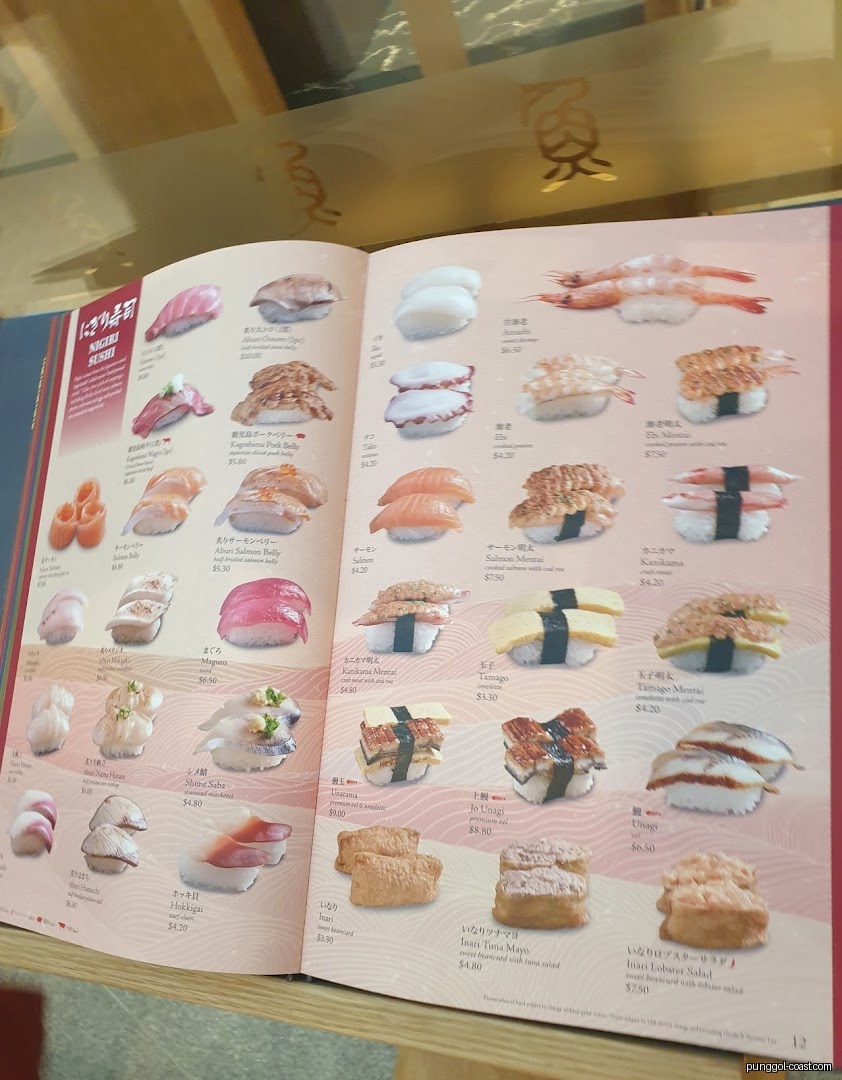 Menu image for Sushi Tei.