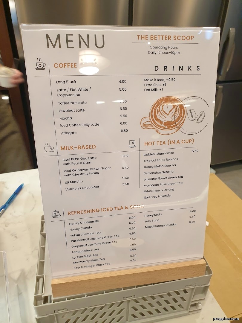 Menu image for The Better Scoop.