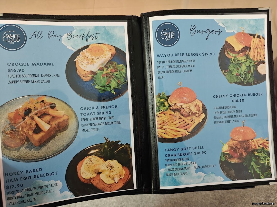 Menu image for White Cloud Cafe.